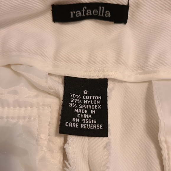 Rafaella Woman's Curvey Fit Flared Bell Bottoms, Size: 8 Color: White - Picture 16 of 16